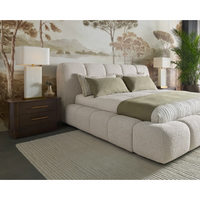 Ezekiel Dark Brown Burl Nightstand