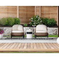 Carilo Cream Curved Wicker Lounge Chair