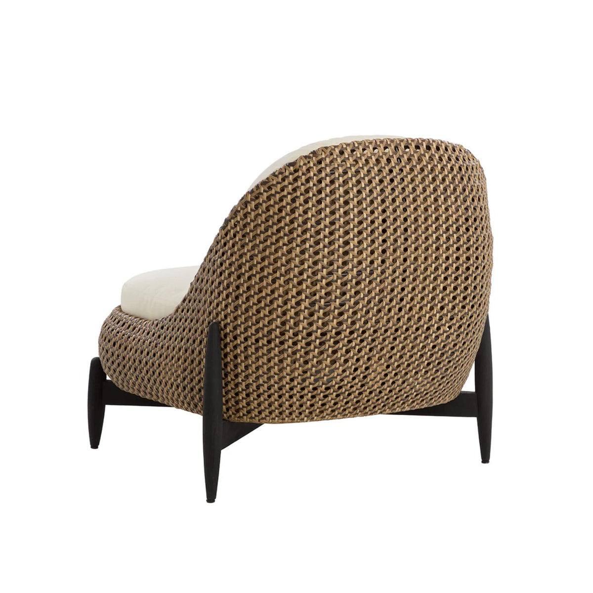 Carilo Cream Curved Wicker Lounge Chair - Outdoor Chair View | Bone & Brass