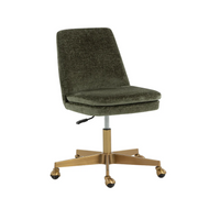 Berget Olive Green & Gold Office Chair