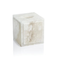 Côte d'Azur Alabaster Tissue Box Cover | Bone & Brass