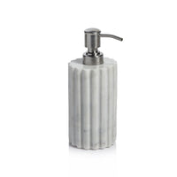 Calabria White Scalloped Marble Soap Dispenser | Bone & Brass