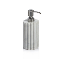 Calabria White Scalloped Marble Soap Dispenser