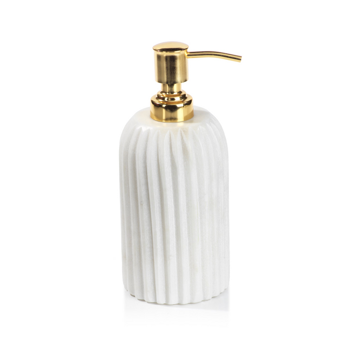 Ivory & Gold Marble Soap Dispenser