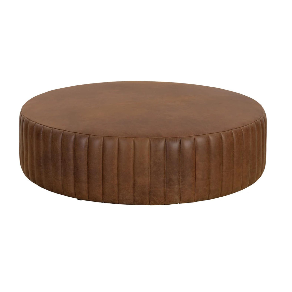 Divano Ottoman - Lucia Tobacco Leather | Bone & Brass