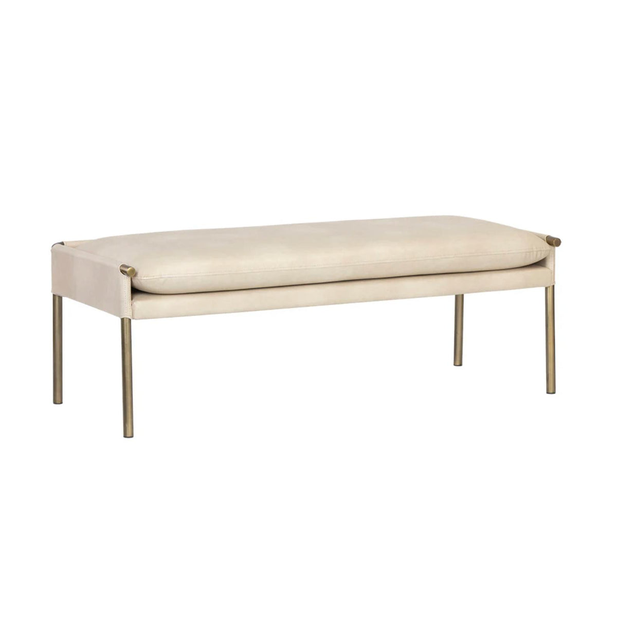 Bellevue Upholstered Bench - Bravo Cream | Bone & Brass