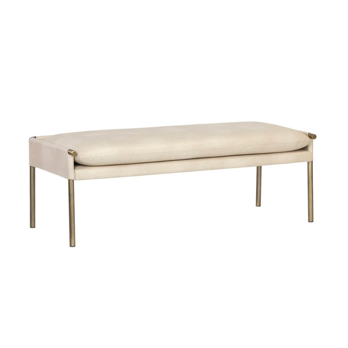 Bellevue Upholstered Bench - Bravo Cream | Bone & Brass