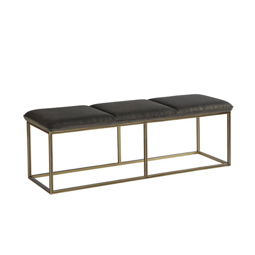 Alley Upholstered Bench - Rustic Bronze | Bone & Brass