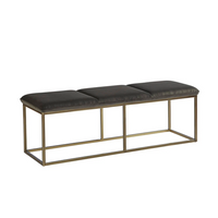 Alley Upholstered Bench - Rustic Bronze - Piccolo Pebble