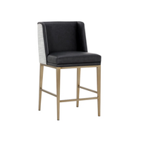 Joplin Counter Stool - Cantina Black|Vera White Pepper