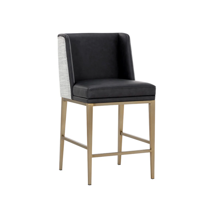 Joplin Counter Stool - Cantina Black|Vera White Pepper