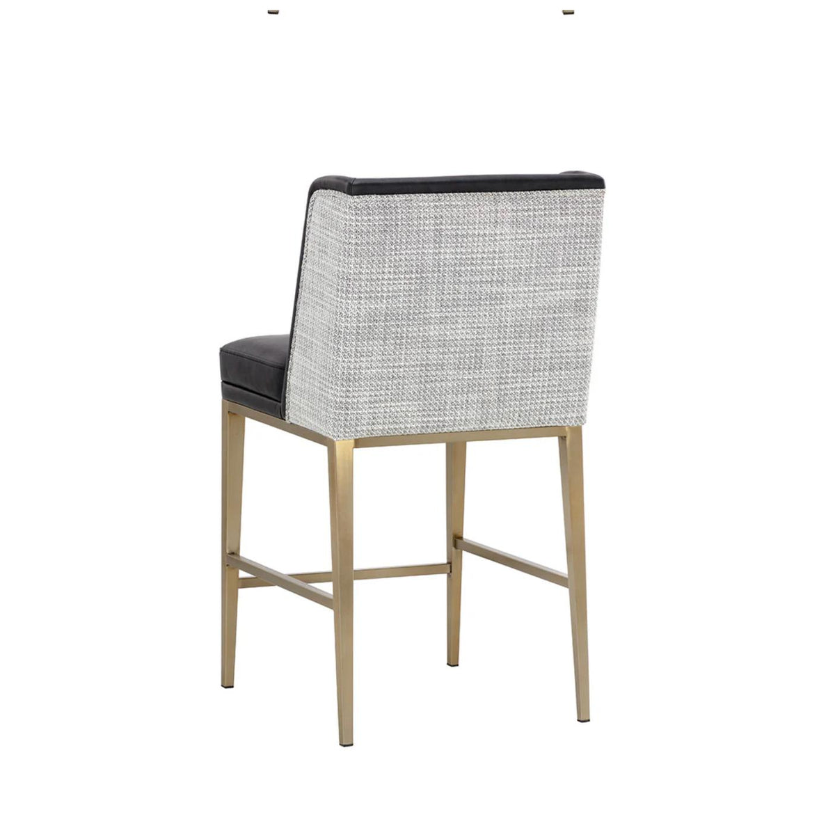 Joplin Counter Stool - Cantina Black|Vera White Pepper - Stool Detail | Bone & Brass