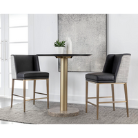 Joplin Counter Stool - Cantina Black|Vera White Pepper