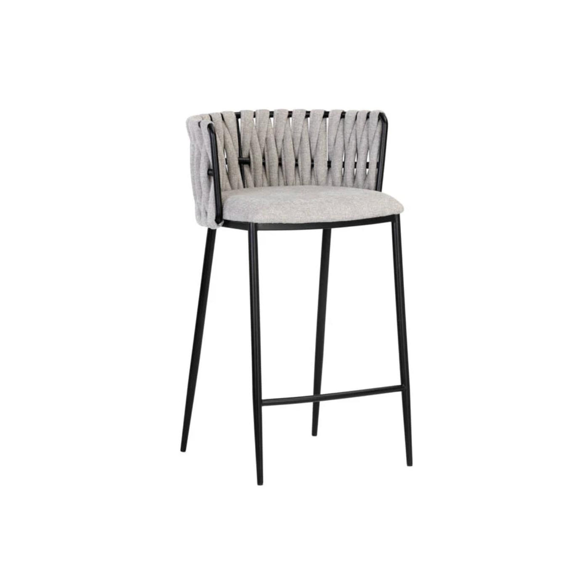 Sarai Counter Stool - Belfast Heather Grey | Bone & Brass