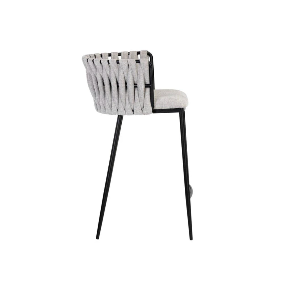 Sarai Counter Stool - Belfast Heather Grey - Stool Detail | Bone & Brass