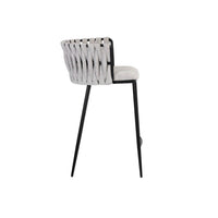 Sarai Counter Stool - Belfast Heather Grey - Stool Detail | Bone & Brass