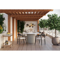 Contardi Bronze Indoor & Outdoor Bar Cart - Bar Cart Detail | Bone & Brass