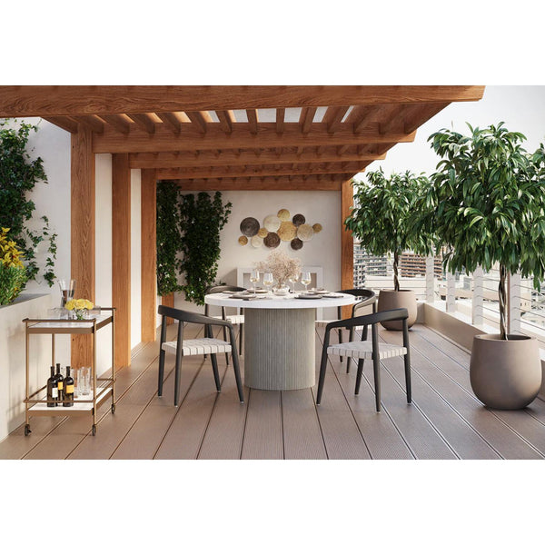 Contardi Bronze Indoor & Outdoor Bar Cart - Bar Cart Detail | Bone & Brass