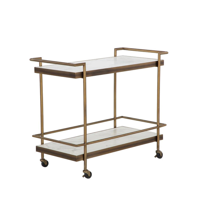 Contardi Bronze Indoor & Outdoor Bar Cart | Bone & Brass