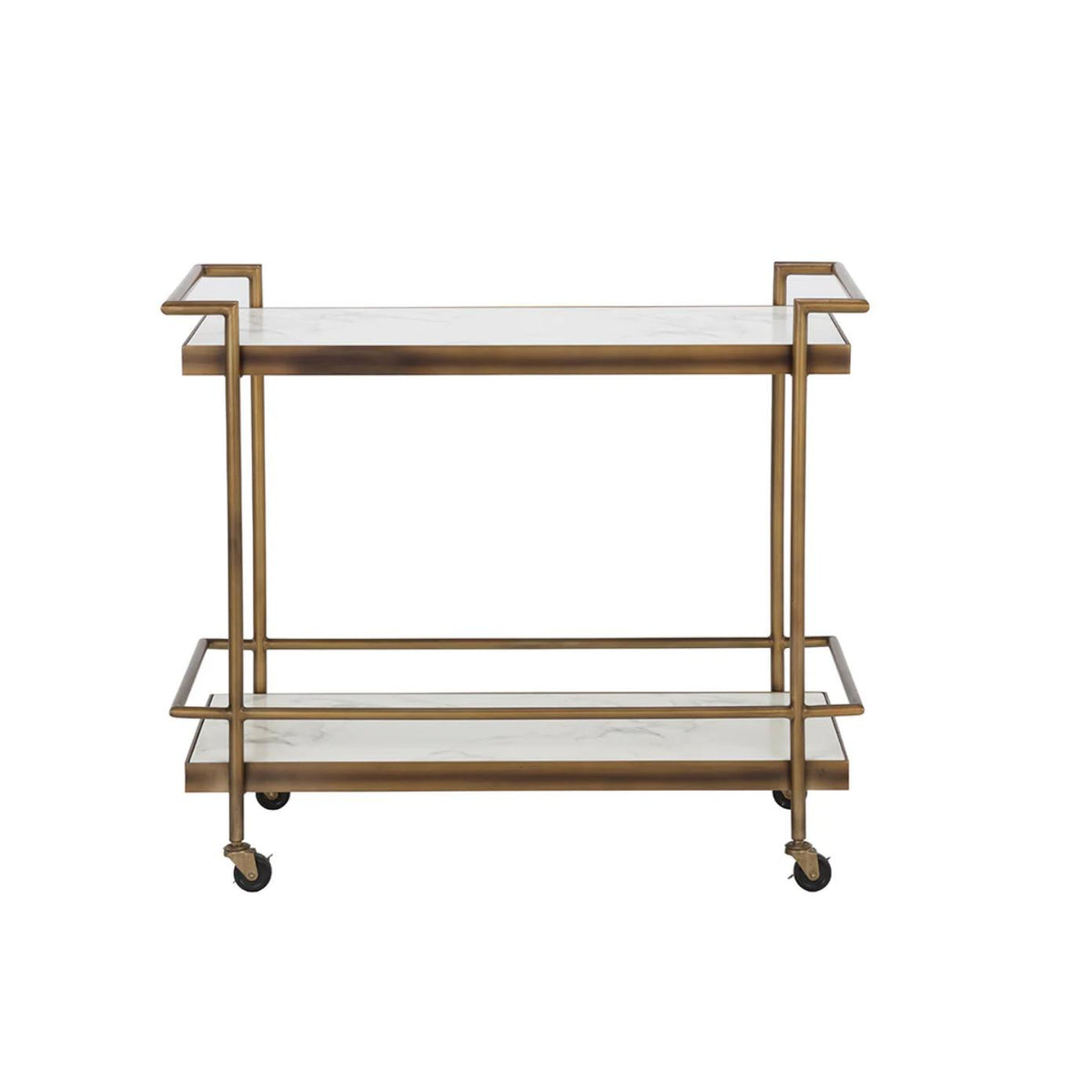 Contardi Bronze Indoor & Outdoor Bar Cart - Bar Cart Side View | Bone & Brass