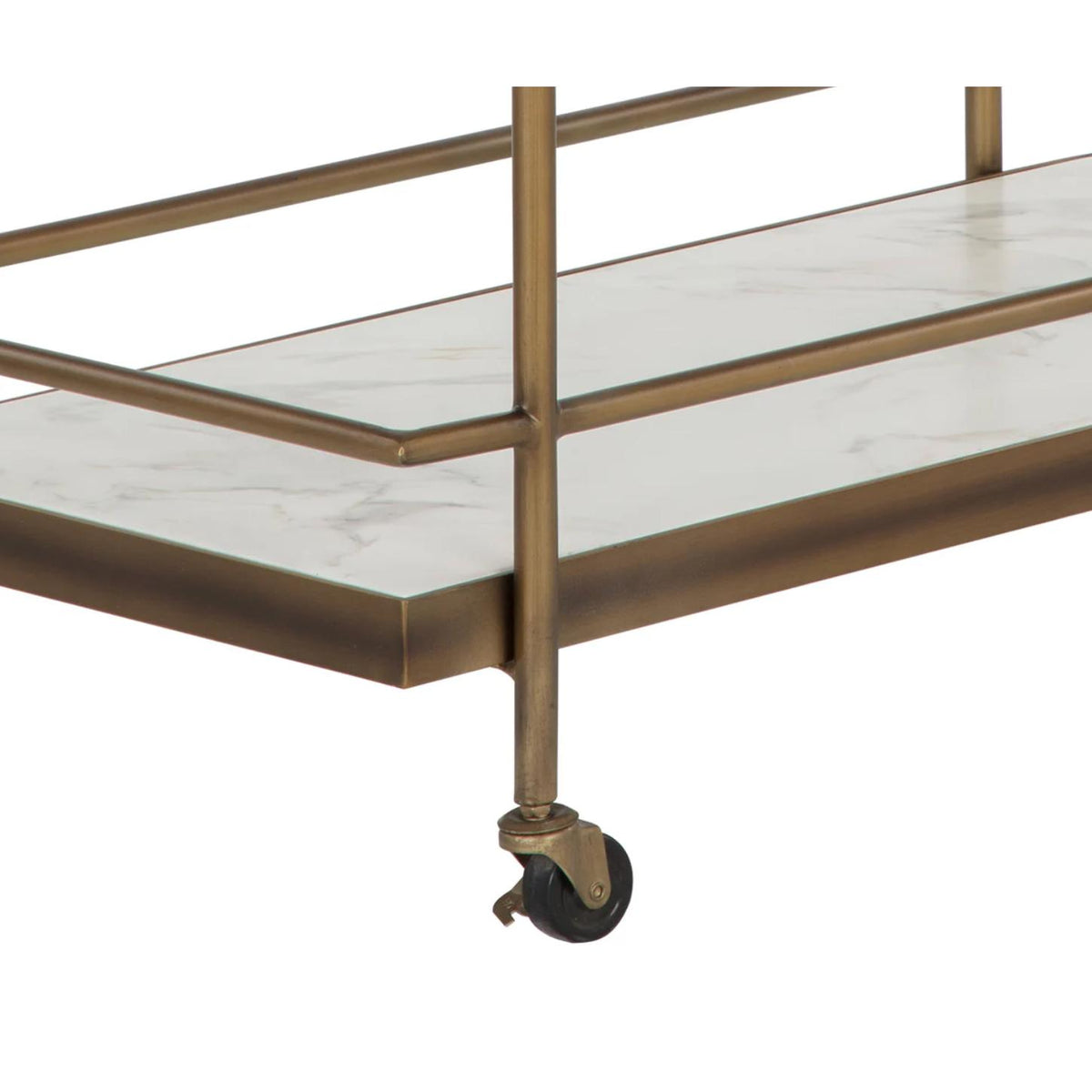 Contardi Bronze Indoor & Outdoor Bar Cart - Bar Cart Detail | Bone & Brass
