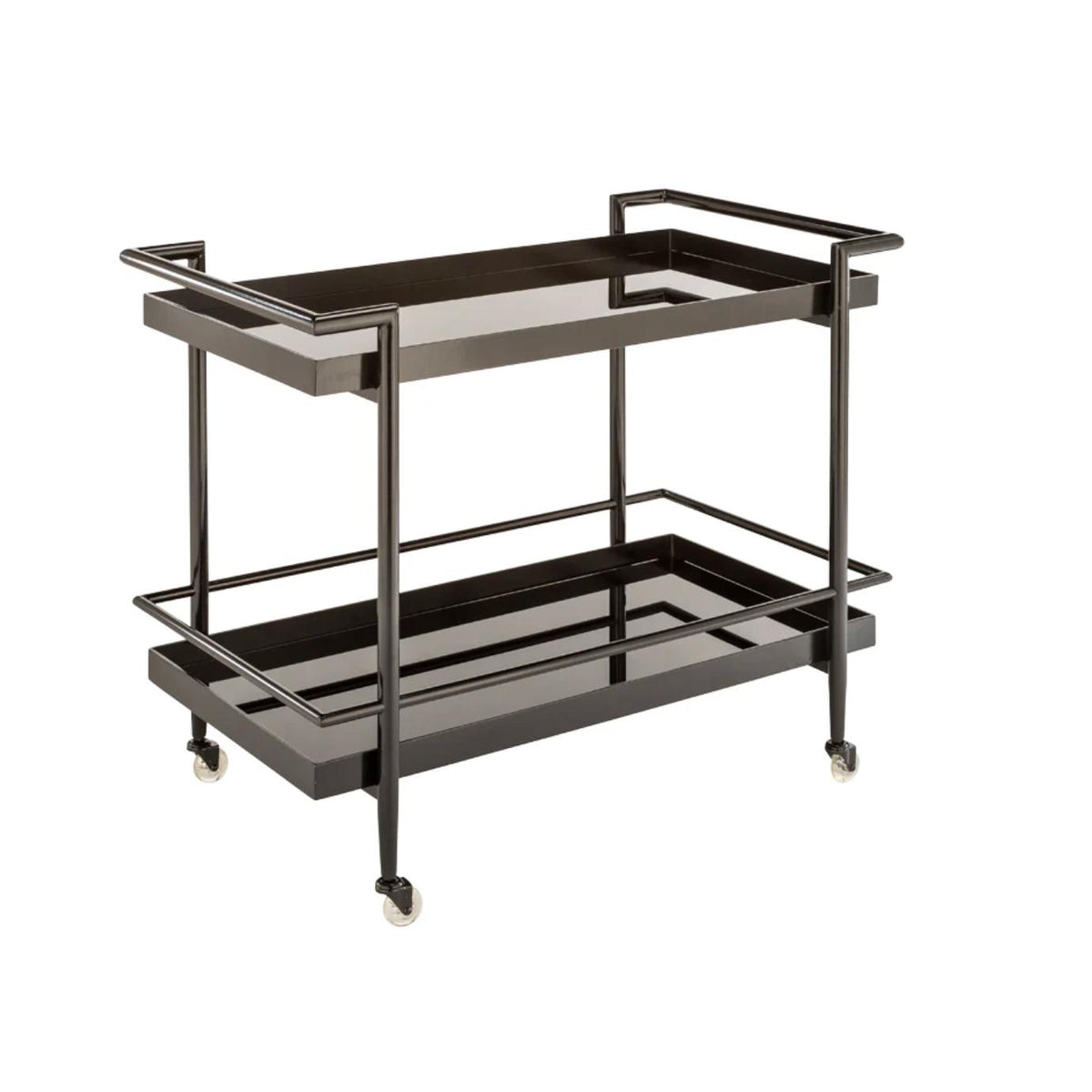 Livingston Black Bar Cart | Bone & Brass