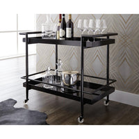 Livingston Black Bar Cart - Bar Cart Detail | Bone & Brass