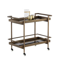 Livingston Antique Brass Bar Cart | Bone & Brass