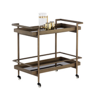 Livingston Antique Brass Bar Cart