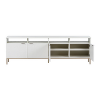 Ambrose Cream Modular Storage Media Cabinet