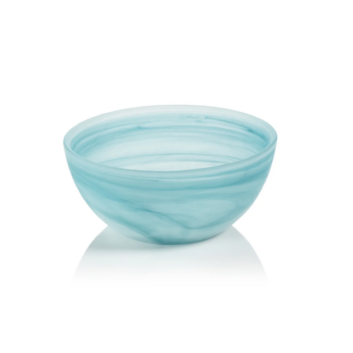 Azur Alabaster Medium Glass Bowls, Set of 4