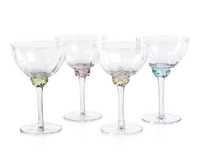 Colleen Optic Martini | Cocktail Glasses | Multicolor, Set of 4