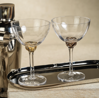 Colleen Optic Martini | Cocktail Glasses | Multicolor, Set of 4