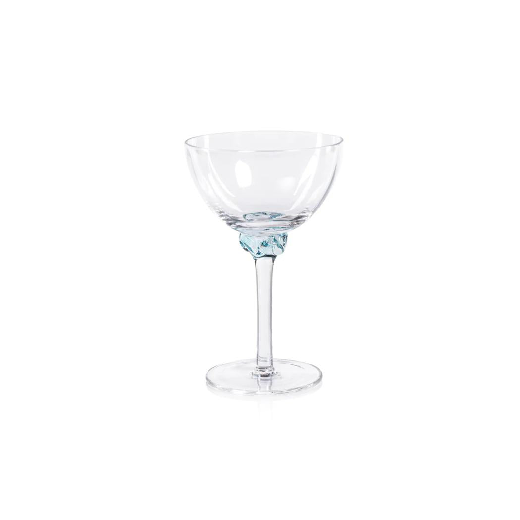 Colleen Jewel Stem Martini Cocktail Glasses, Set of 4 - Glass Stem Detail | Bone & Brass