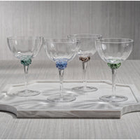 Colleen Jewel Stem Martini Cocktail Glasses, Set of 4 - Glass Detail | Bone & Brass