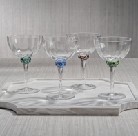 Colleen Optic Martini | Cocktail Glasses | Multicolor, Set of 4