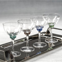Colleen Jewel Stem Martini Cocktail Glasses, Set of 4 - Glass Detail | Bone & Brass
