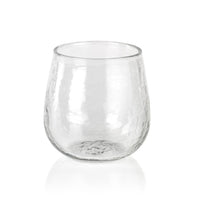 Garan Hammered Glass Stemless Tumblers, Set of 4 | Bone & Brass