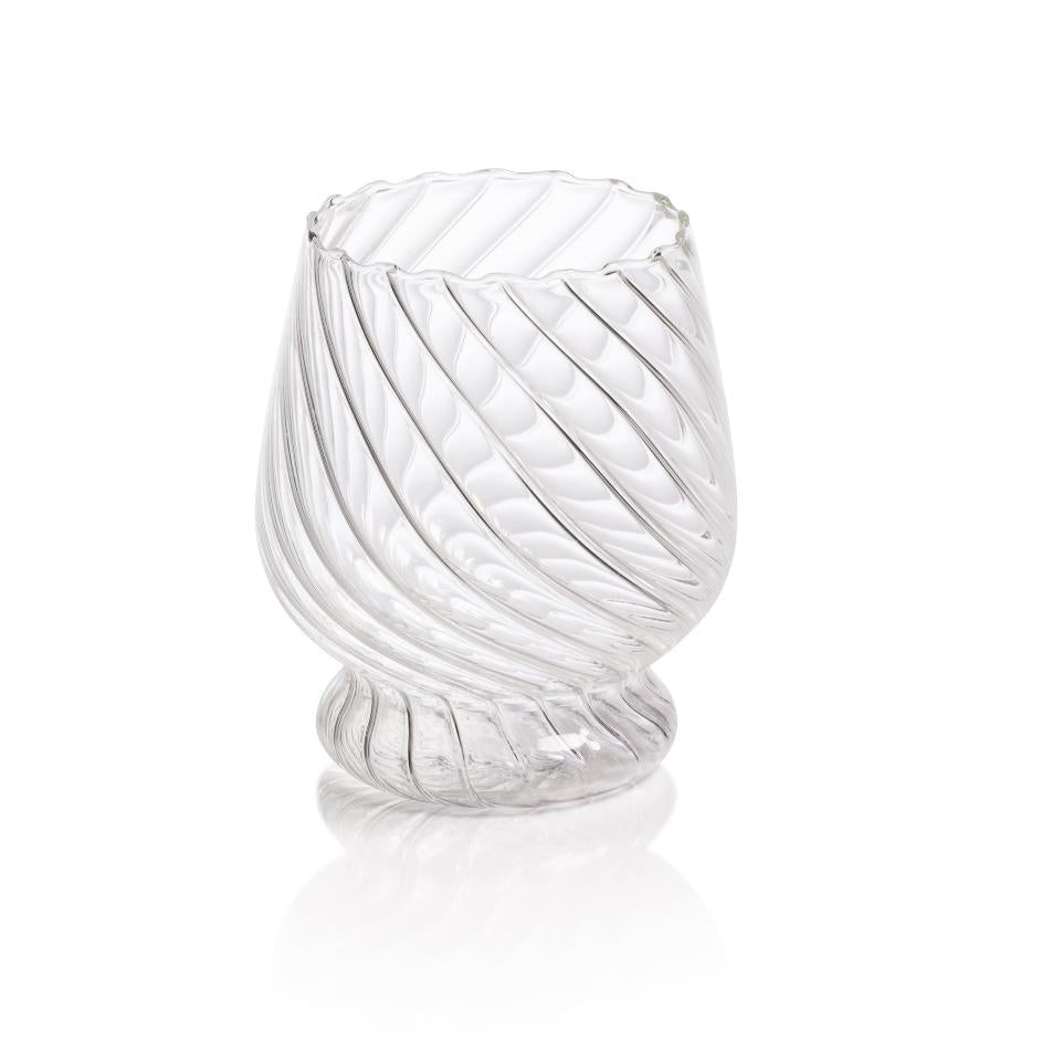 Rialto Twisted Optic Glass Tumblers, Set 4 | Bone & Brass