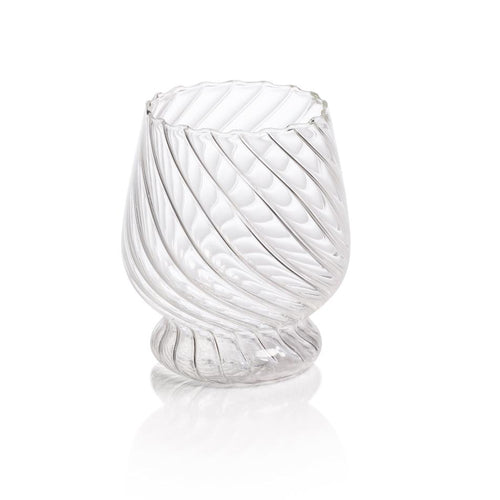 Rialto Twisted Optic Glass Tumblers, Set 4 | Bone & Brass