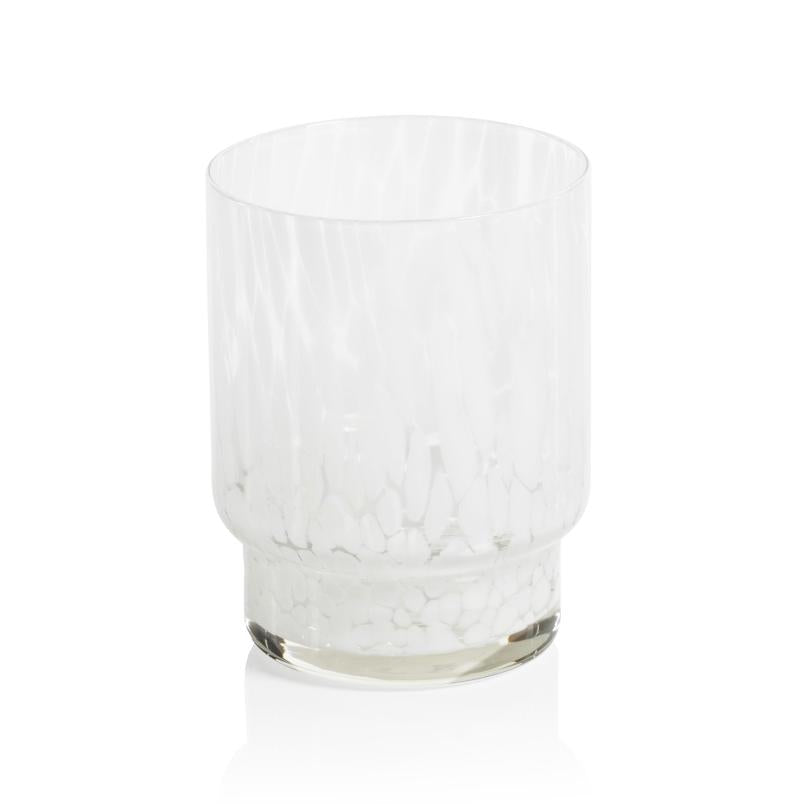 Adrian White Tortoise Tumbler Glasses, Set 6 | Bone & Brass