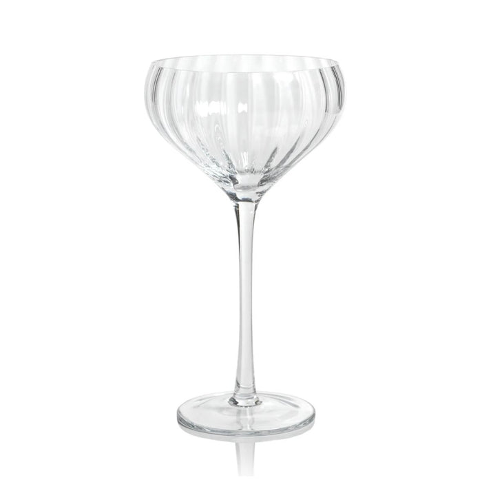 Madden Optic Cocktail Glasses, Set 4 | Bone & Brass