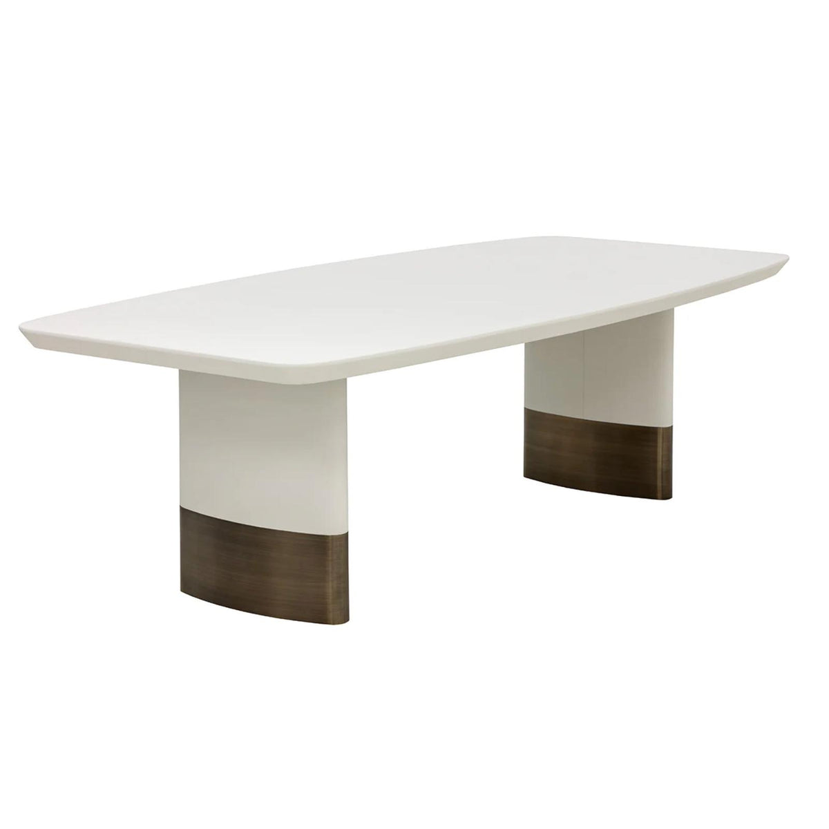 Calida Cream & Brushed Gold Dining Table | Bone & Brass