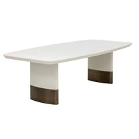 Calida Cream & Brushed Gold Dining Table | Bone & Brass