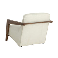 Bosco Ivory Linen & Oak Lounge Chair - Chair Detail | Bone & Brass