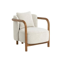 Beatrice Dove Cream Lounge Chair | Bone & Brass