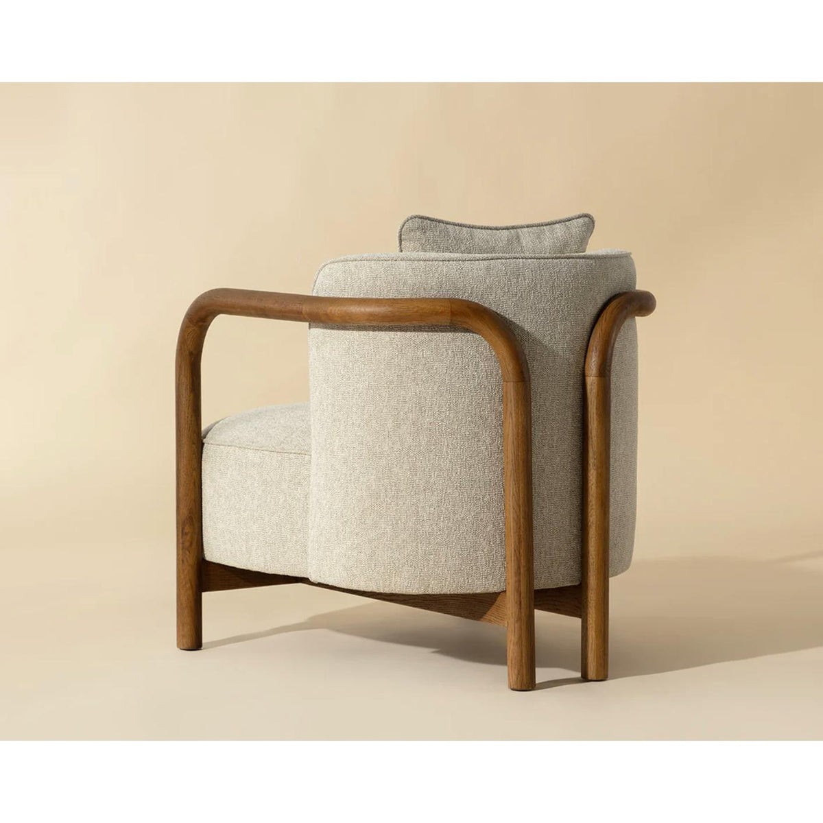 Beatrice Dove Cream Lounge Chair - Chair Detail | Bone & Brass
