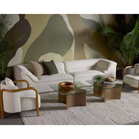 Gladys Dove Cream Sofa - Sofa Side View | Bone & Brass