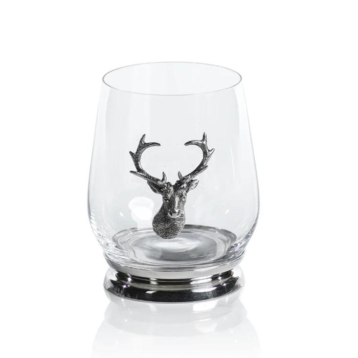 St. Anton Pewter Glass Tumblers, Set 4