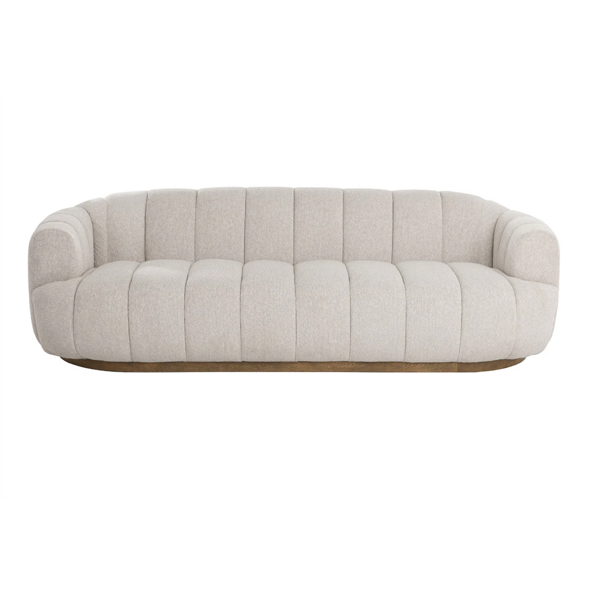 Tadeo Cream Channel Tufted Sofa